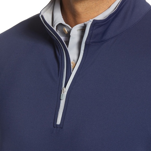 PETER MILLAR Perth Performance Golf Quarter-Zip Navy Pullover - Picture 2 of 12